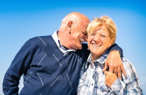 Senior couple in love during retirement - Happy elderly concept